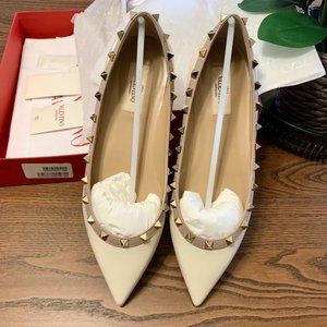 Valentino Garavani Rockstud Patent Flat - New with Box